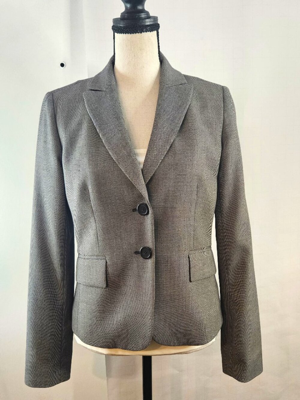 J. Crew Gray Textured Classic Lined Tailored Sz Sm Blazer